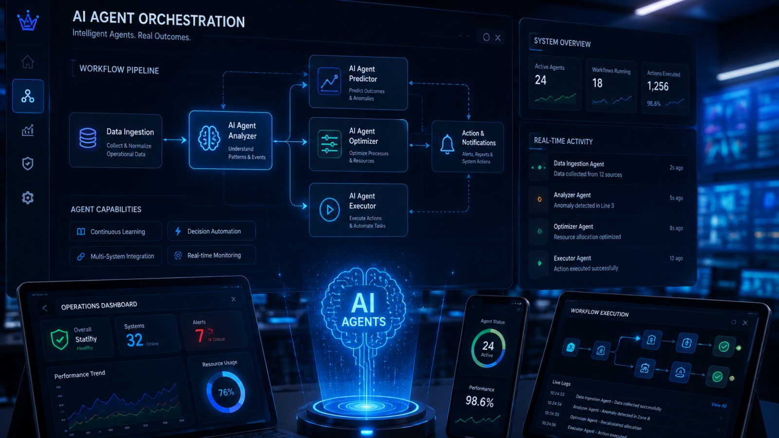 AI agentic workflow systems and industrial automation software
